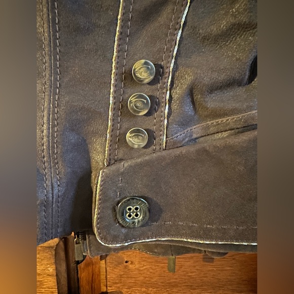 Just Cavalli NWT Brown Zip-up Leather Overcoat/Jacket Pelle - SZ 42 - Picture 13 of 14